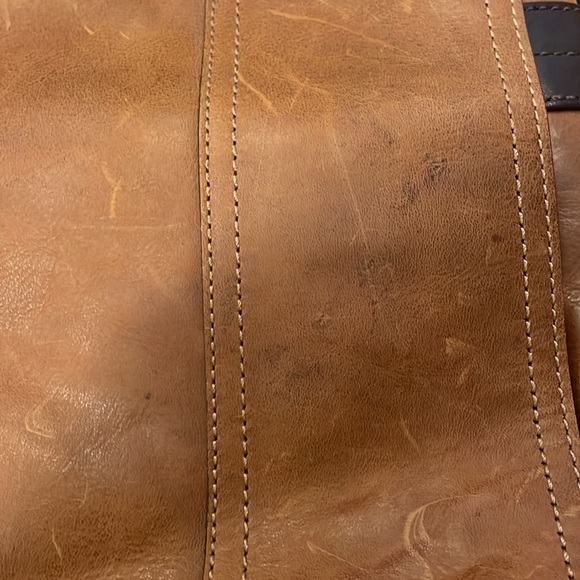 Brown genuine Leather field Messenger Bag - Picture 4 of 16